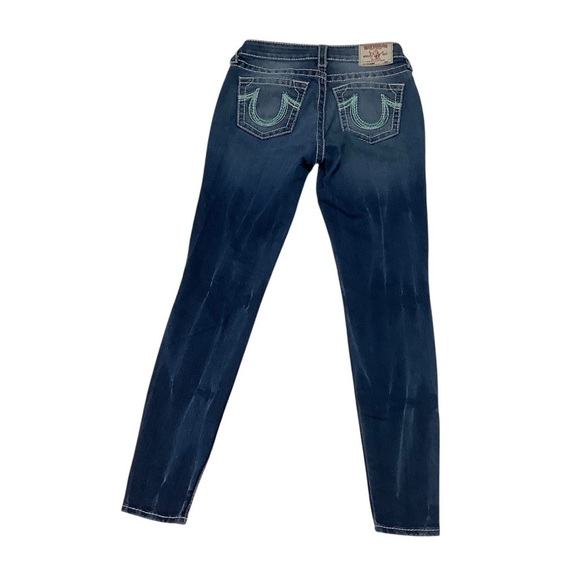True Religion Women’s Curvy Skinny Jeans Size 28 Big Rainbow Horseshoe - Picture 2 of 11